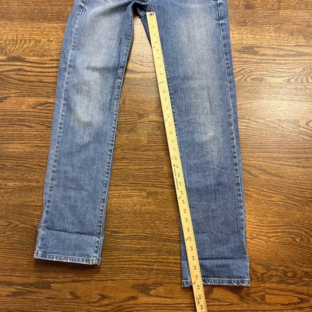 Garnet‎ Hill Womens 2 Straight Leg Jeans Medium Wash Blue Denim